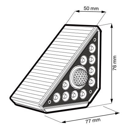Lampă solară LED cu senzor ARI LED/4,5W/3,7V 600 mAh IP44 albă