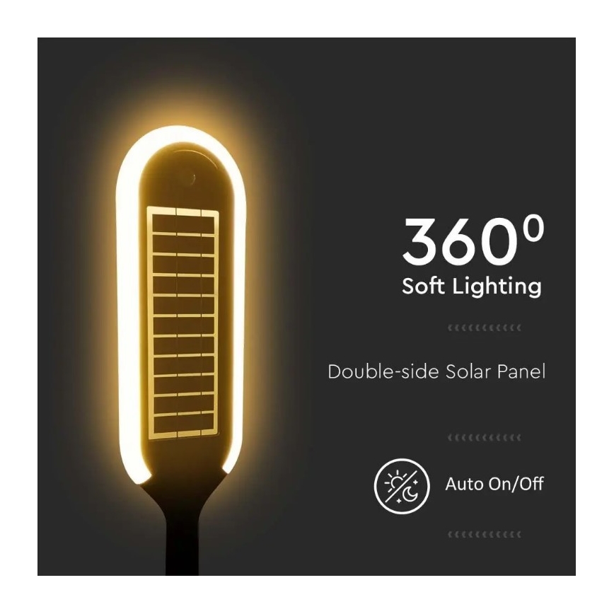 Lampă solară LED cu senzor BOLLARD LED/5W/5,5V 70 cm 3000K IP65 2000 mAh