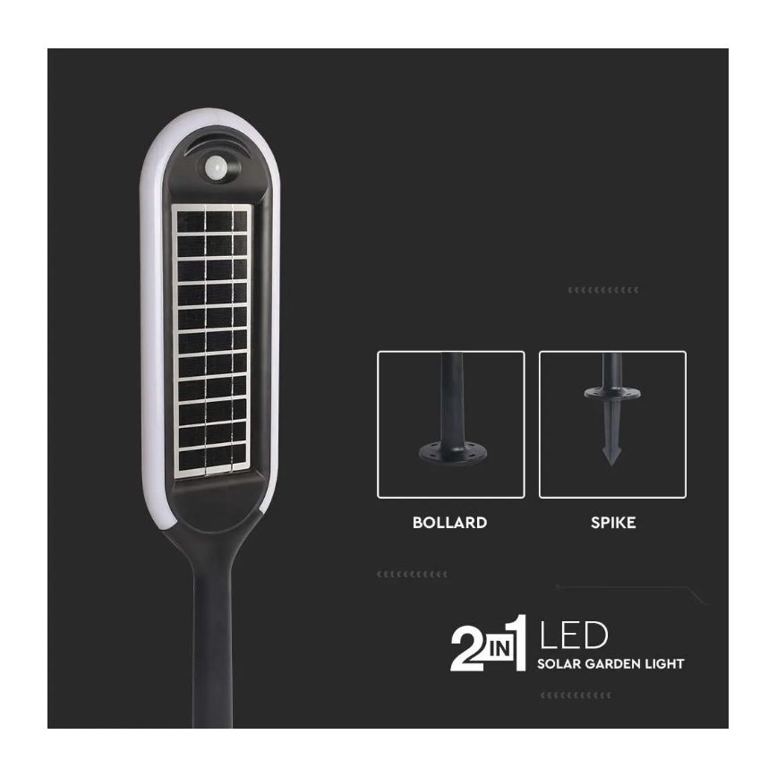 Lampă solară LED cu senzor BOLLARD LED/5W/5,5V 70 cm 4000K IP65 2000 mAh
