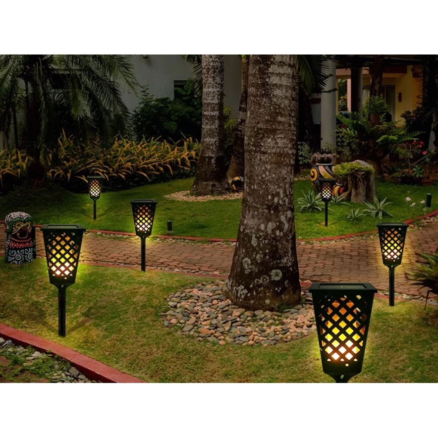 Lampă solară LED cu senzor, LED/0,6W/5,5V, IP65, 2000 mAh, 107 cm, negru