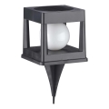 Lampă solară LED CUBO, 3,7 V, 1200 mAh, IP44, negru