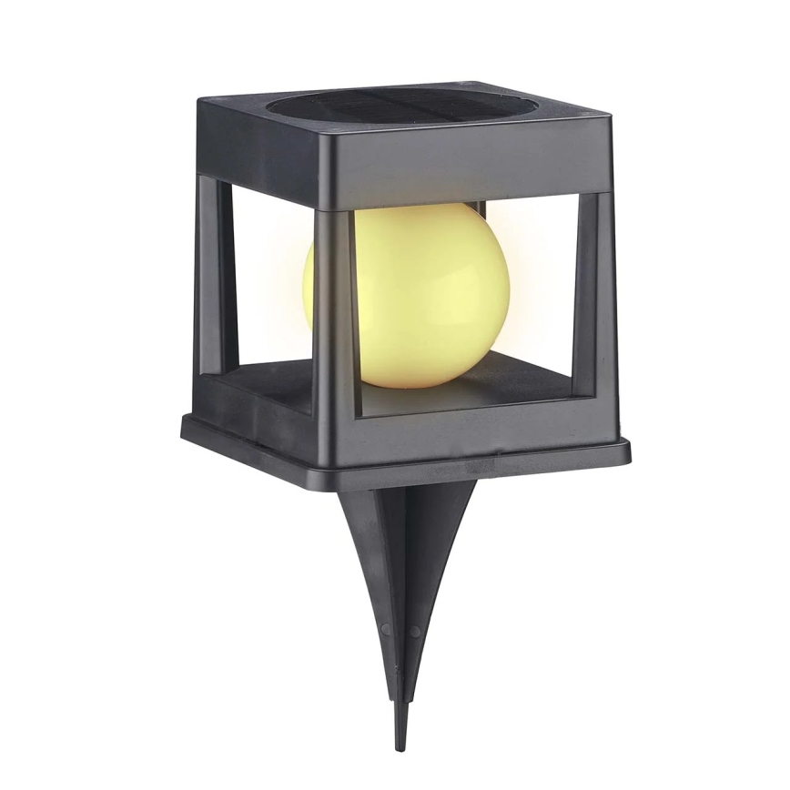Lampă solară LED CUBO, 3,7 V, 1200 mAh, IP44, negru