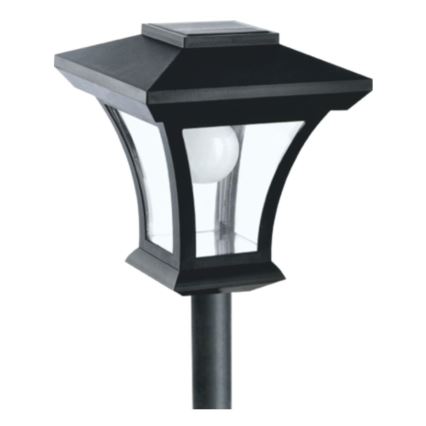 Lampă solară LED de exterior, 1,2 V, 1800 mAh, IP44, negru