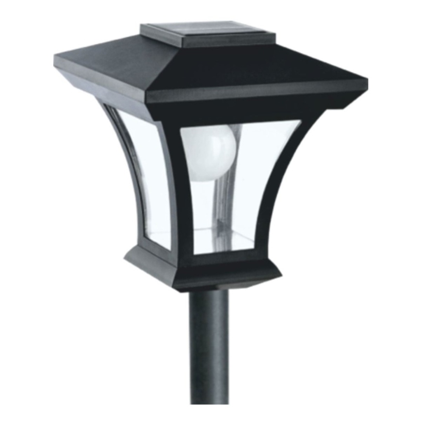 Lampă solară LED de exterior, 1,2 V, 1800 mAh, IP44, negru