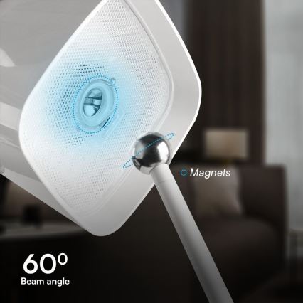 Lampă de birou LED solară reglabilă, cu încărcare prin atingere și magnet, LED/5W/5V, 3000-6000K, 3600 mAh, IP65, albă