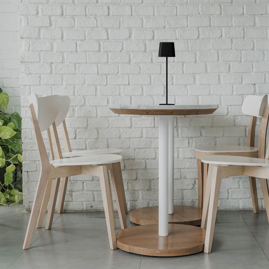 Lampă de birou LED solară cu încărcare, reglabilă, cu atingere și magnet, LED/5W/5V, 3000-6000K, 3600 mAh, IP65, neagră