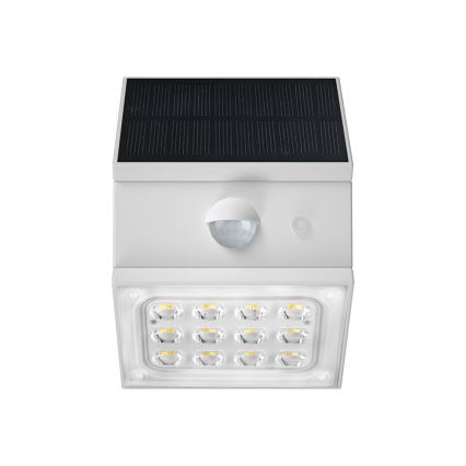 Lampă solară de perete LED cu senzor, 2,5 W, 3,7 V, 3000/4000/6000 K, IP65, 1200 mAh, albă