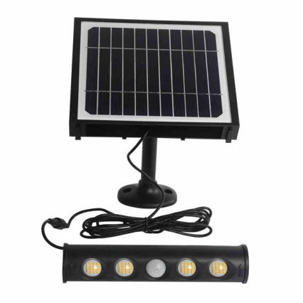 Lampă solară LED de perete cu senzor de mișcare și crepuscul LED/8W/3,7V 4000 mAh 4000K IP65