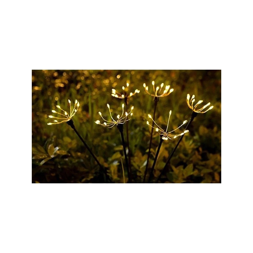 Lampă solară LED decorativă cu senzor, 1,2 V, 3000 K, 73 cm, 600 mAh, IP44