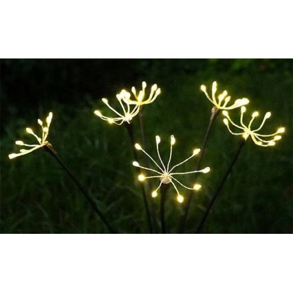 Lampă solară LED decorativă cu senzor, 1,2 V, 3000 K, 73 cm, 600 mAh, IP44