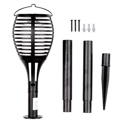 Lampă solară LED FLAME 4 în 1, 0,45 W / 3,7 V, IP44, 500 mAh