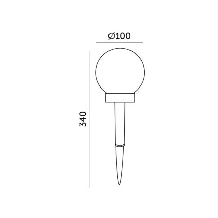 Lampă solară LED GLEAM, 1,2 V, 3000 K, IP44, 40 mAh, fumuriu/negru