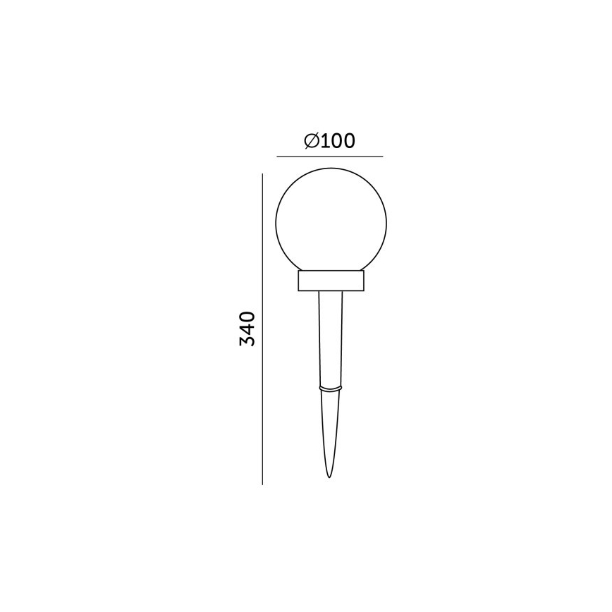 Lampă solară LED GLEAM, 1,2 V, 3000 K, IP44, 40 mAh, fumuriu/negru