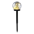 Lampă solară LED GLEAM, 1,2 V, 3000 K, IP44, 40 mAh, transparent/negru