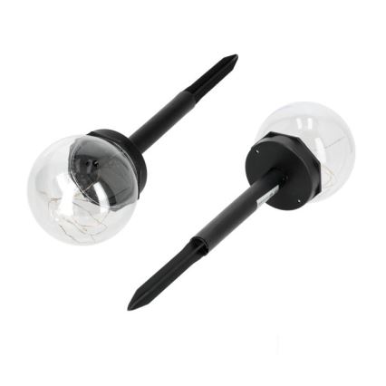 Lampă solară LED GLEAM, 1,2 V, 3000 K, IP44, 40 mAh, transparent/negru