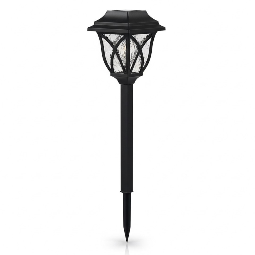 Lampă solară LED LAWN LED/1,2V 100 mAh 3000K 44 cm IP44 negru