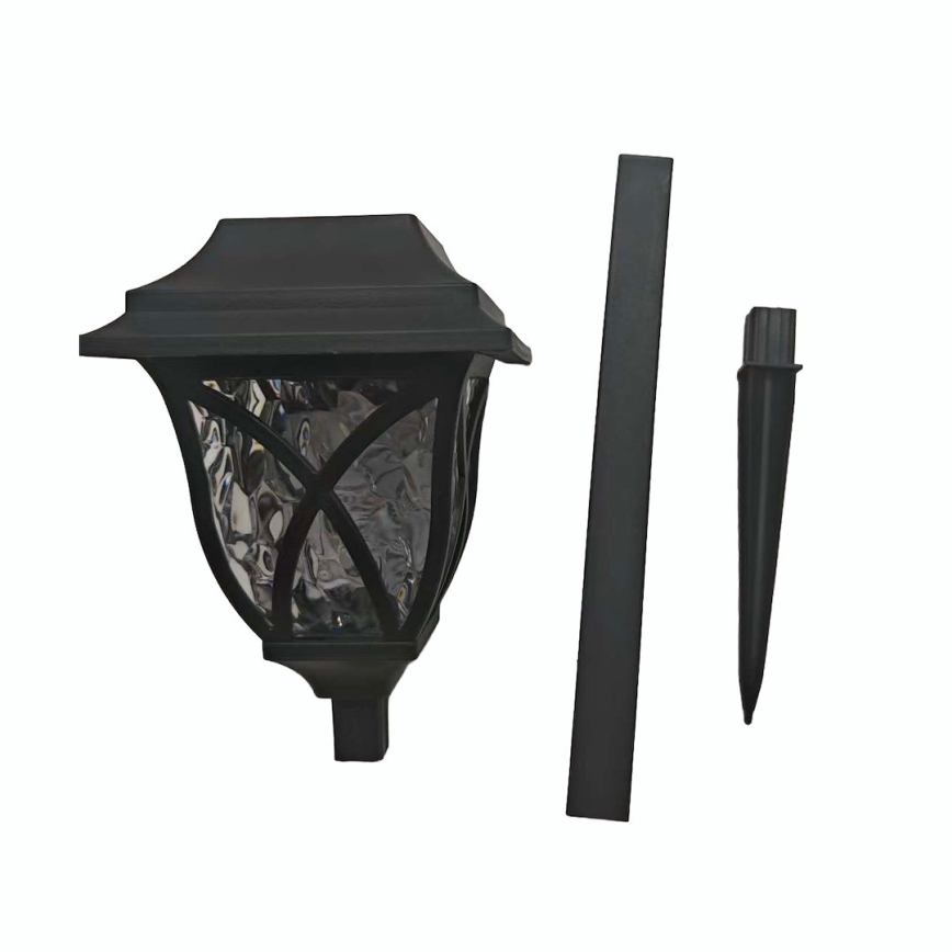 Lampă solară LED LAWN LED/1,2V 100 mAh 3000K 44 cm IP44 negru