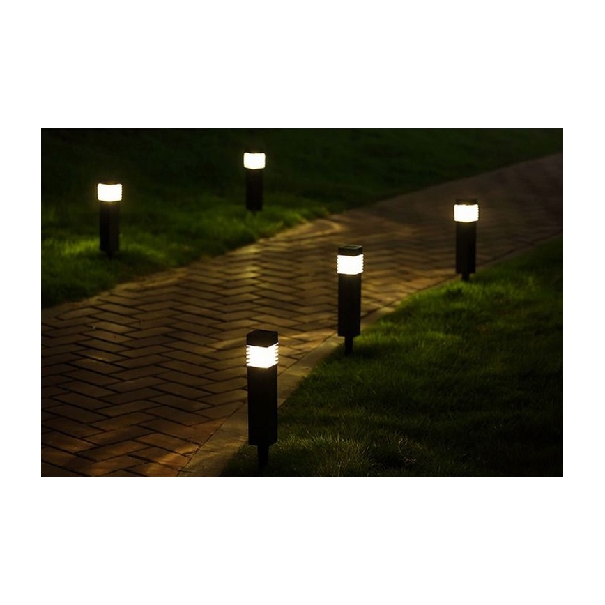 Lampă solară LED MARTIN, 1,2 V, 150 mAh, IP44, neagră