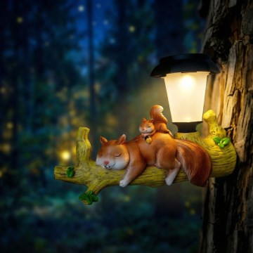 Lampă solară LED, model Veveriță — 1,2 V, 300 mAh, protecție IP44
