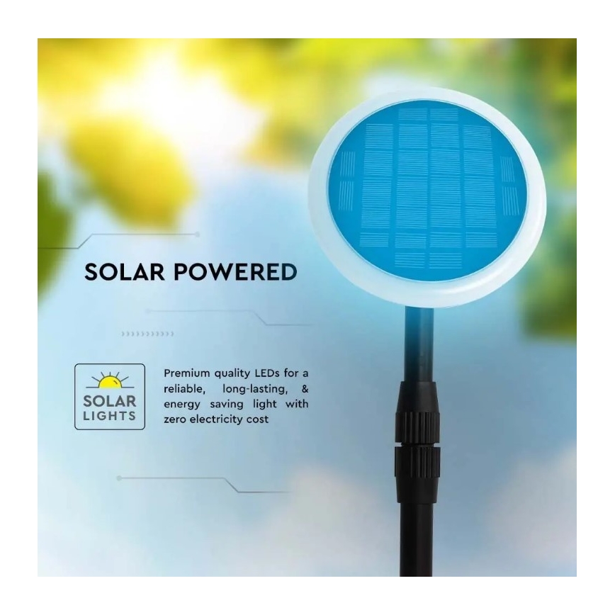 Lampă solară LED reglabilă GARDEN LED/8W/5V 60-129 cm 4000K IP65 2000 mAh
