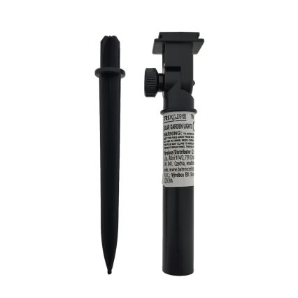 Lampă solară LED RGB, 10 x LED, 1,2 V, 300 mAh, IP44, neagră