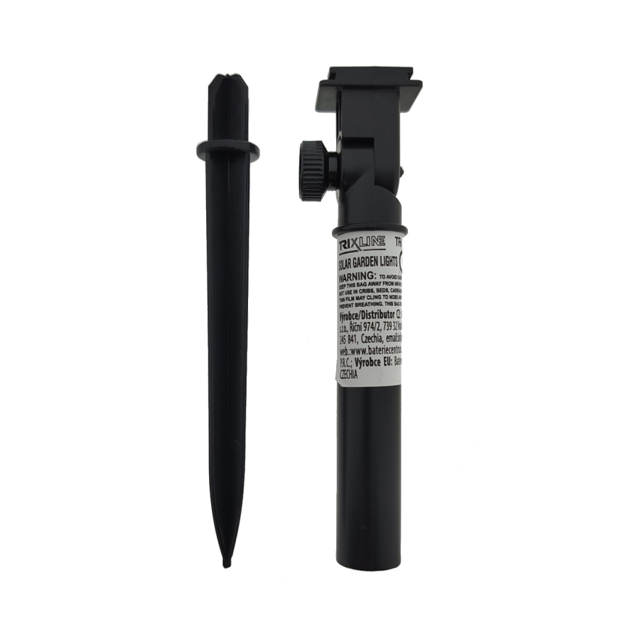 Lampă solară LED RGB, 10 x LED, 1,2 V, 300 mAh, IP44, neagră