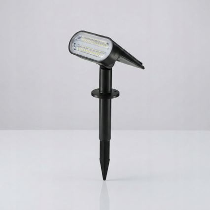 Lampă solară LED RGB 2 în 1 LED/3,7V 1200 mAh IP54 neagră
