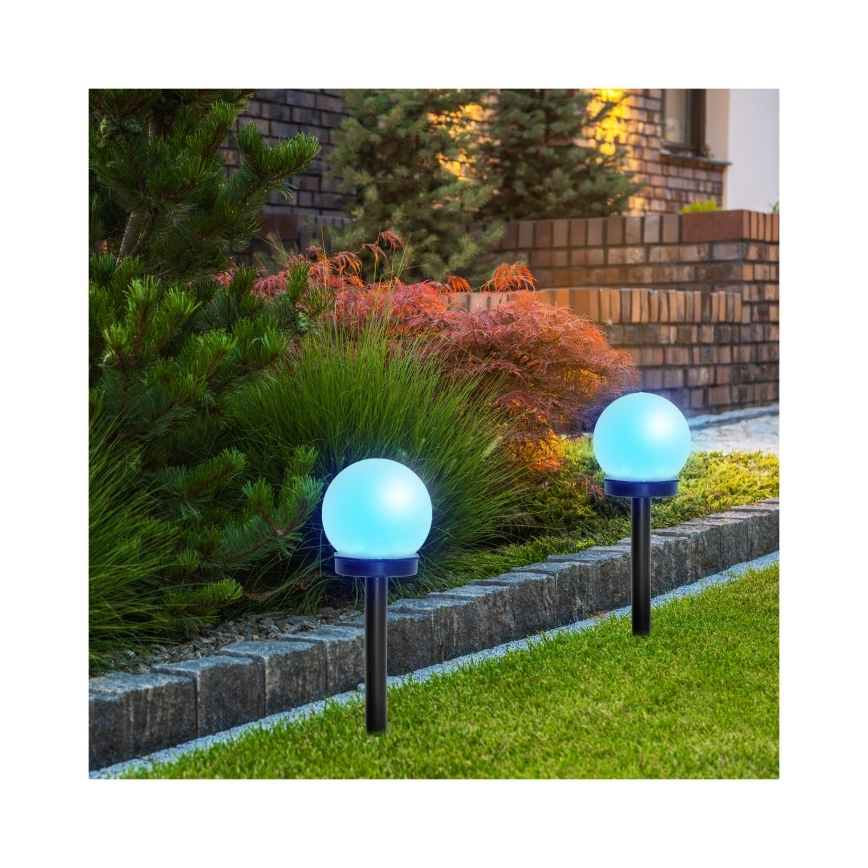 Lampă solară LED RGB SPHERE, 1,2 V, IP44, 40 mAh, Ø 10 cm