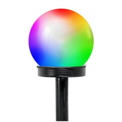 Lampă solară LED RGB SPHERE, 1,2 V, IP44, 40 mAh, Ø 10 cm