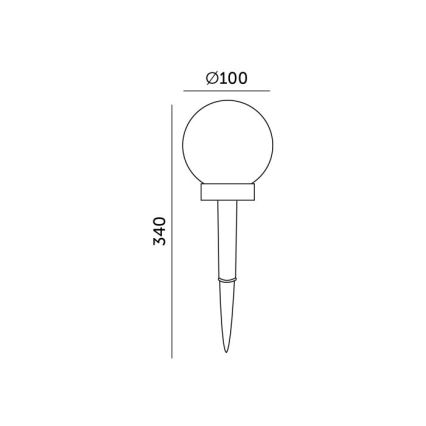 Lampă solară LED RGB SPHERE, 1,2 V, IP44, 40 mAh, Ø 10 cm