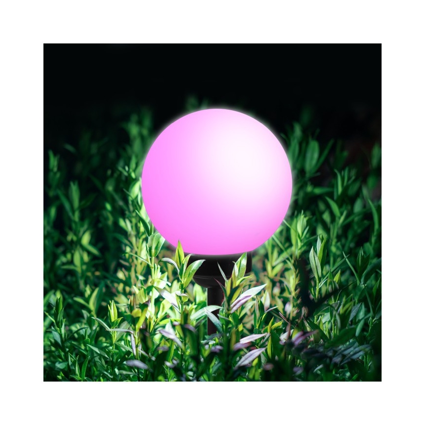 Lampă solară LED RGB SPHERE LED/1,2V IP44 200 mAh Ø 20 cm