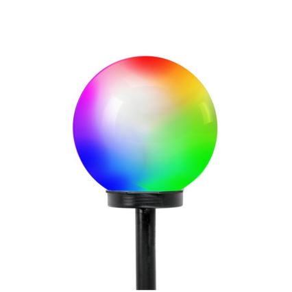 Lampă solară LED RGB SPHERE LED/1,2V IP44 200 mAh Ø 20 cm