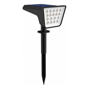 Lampă solară LED RGBW cu senzor, 3,7 V, IP54, 1200 mAh, neagră