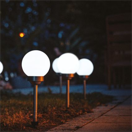 Lampă solară LED SPHERE, Ø 20 cm, 1,2 V, 4000 K, IP44, 200 mAh