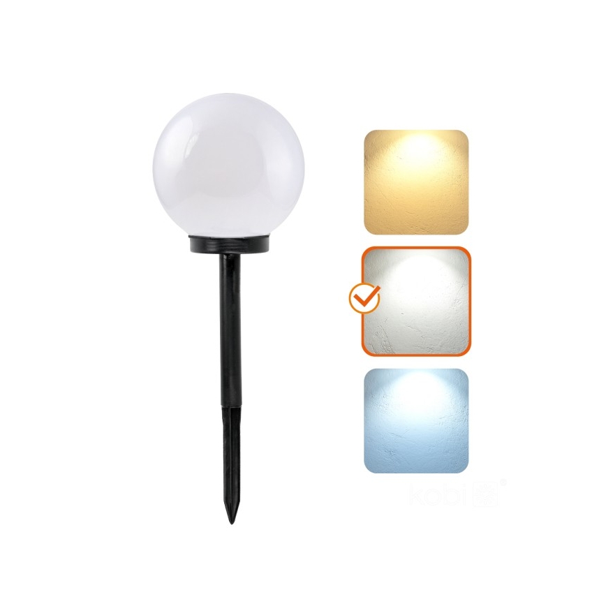 Lampă solară LED SPHERE, Ø 20 cm, 1,2 V, 4000 K, IP44, 200 mAh
