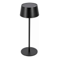 Lampă solară LED tactilă reglabilă LED/3W/5V USB 1800 mAh IP44 neagră