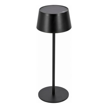Lampă solară LED tactilă reglabilă LED/3W/5V USB 1800 mAh IP44 neagră