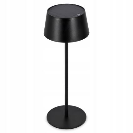 Lampă solară LED tactilă reglabilă LED/3W/5V USB 1800 mAh IP44 neagră
