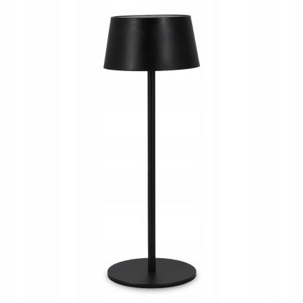 Lampă solară LED tactilă reglabilă LED/3W/5V USB 1800 mAh IP44 neagră
