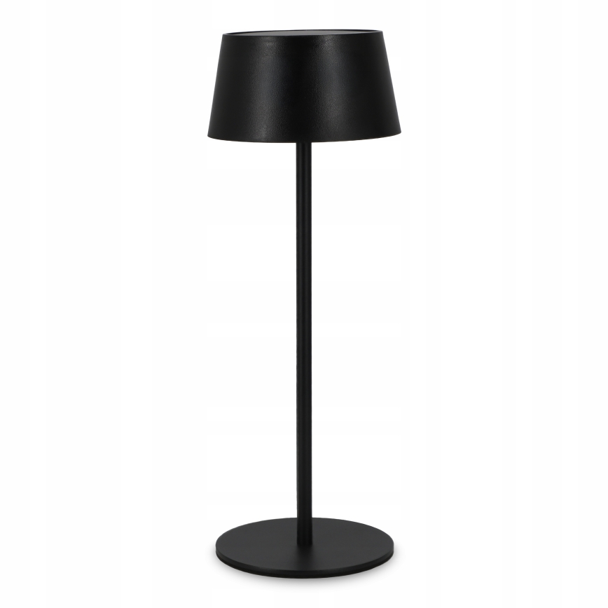 Lampă solară LED tactilă reglabilă LED/3W/5V USB 1800 mAh IP44 neagră