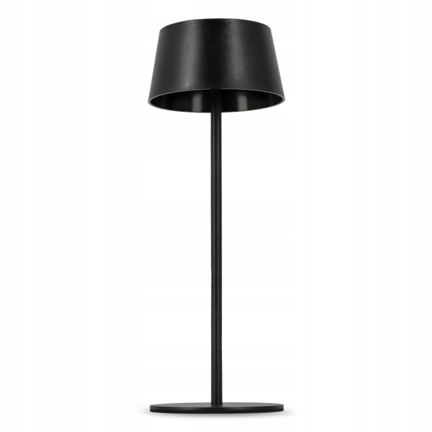 Lampă solară LED tactilă reglabilă LED/3W/5V USB 1800 mAh IP44 neagră
