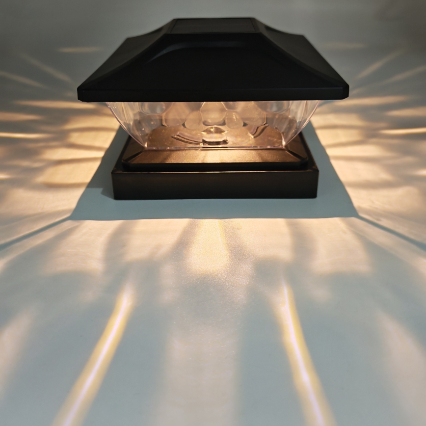 Lampă solară LED TOYA, 4,5 W, 230 V, 3000/6500 K, 600 mAh, IP44, negru