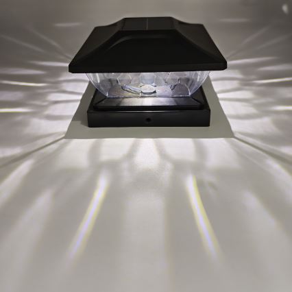 Lampă solară LED TOYA, 4,5 W, 230 V, 3000/6500 K, 600 mAh, IP44, negru