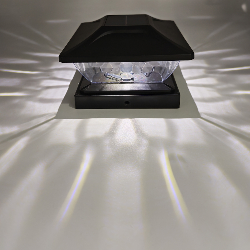 Lampă solară LED TOYA, 4,5 W, 230 V, 3000/6500 K, 600 mAh, IP44, negru