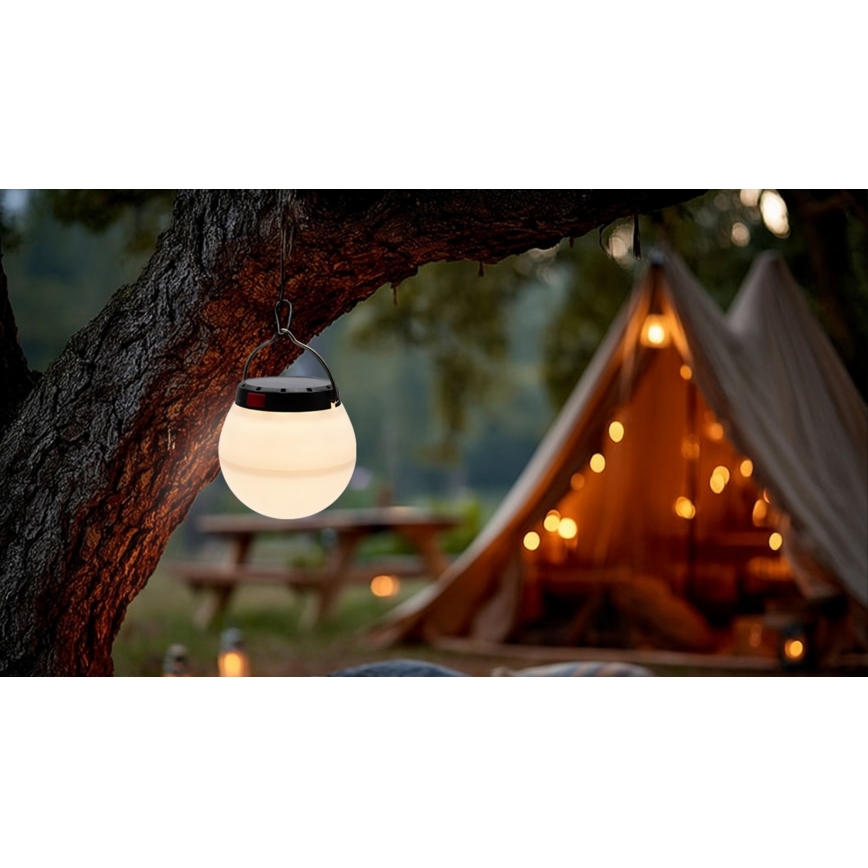 Lampă solară portabilă cu LED, reîncărcabilă și reglabilă LUMINA ORB LED/5V 800 mAh
