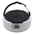 Lampă solară reîncărcabilă LED cu funcție de reglare a intensității și powerbank K3 LED/2W/5,5V 6500K IPX4 2400 mAh negru/alb