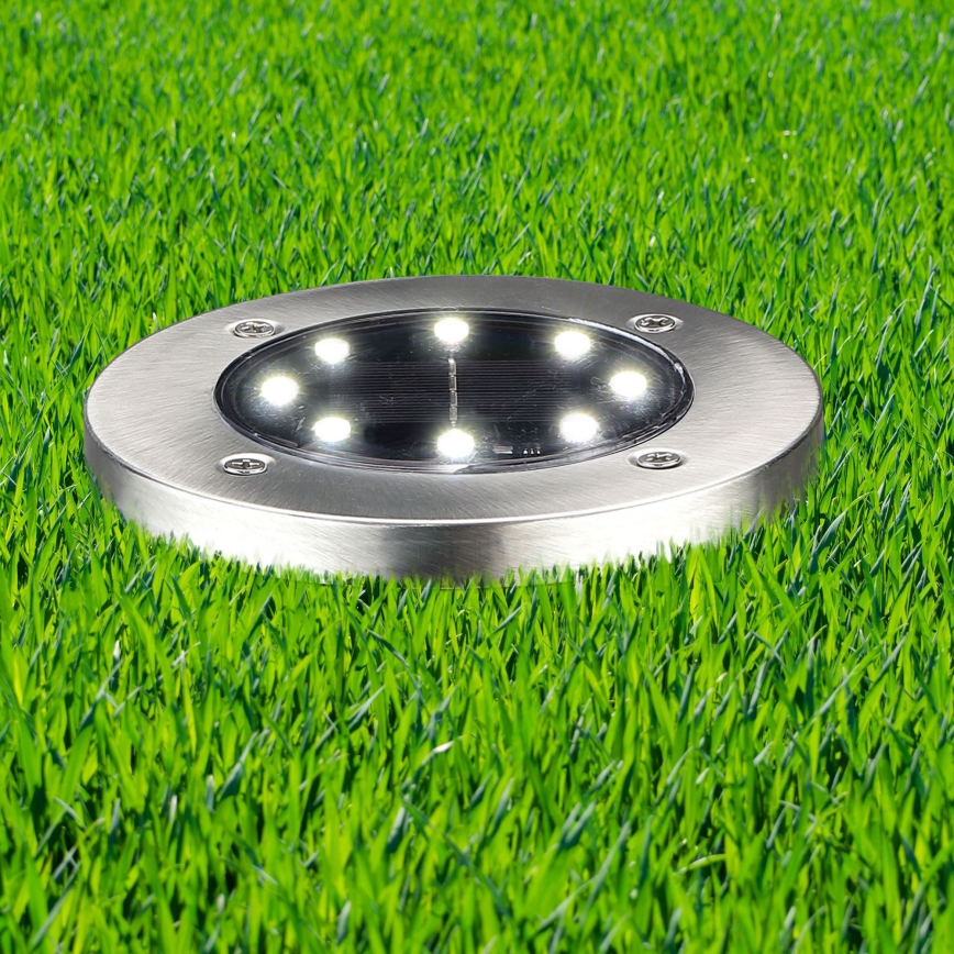 Lampă solară SOLLY LED/1,2V 6500K Ø 11,5 cm 300 mAh IP44 crom