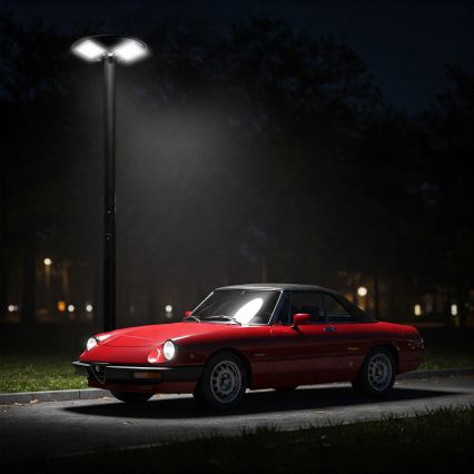 Lampă solară stradală LED reglabilă cu senzor LED/15W/6V 11000 mAh 6500 K IP65 negru + telecomandă