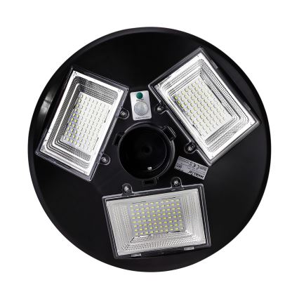 Lampă solară stradală LED reglabilă cu senzor LED/15W/6V 11000 mAh 6500 K IP65 negru + telecomandă