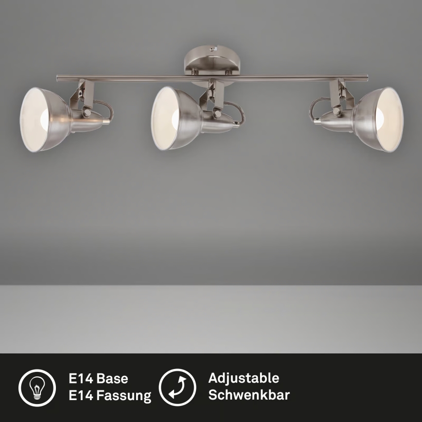 Lampă spot 3xE14/40W/230V, crom mat